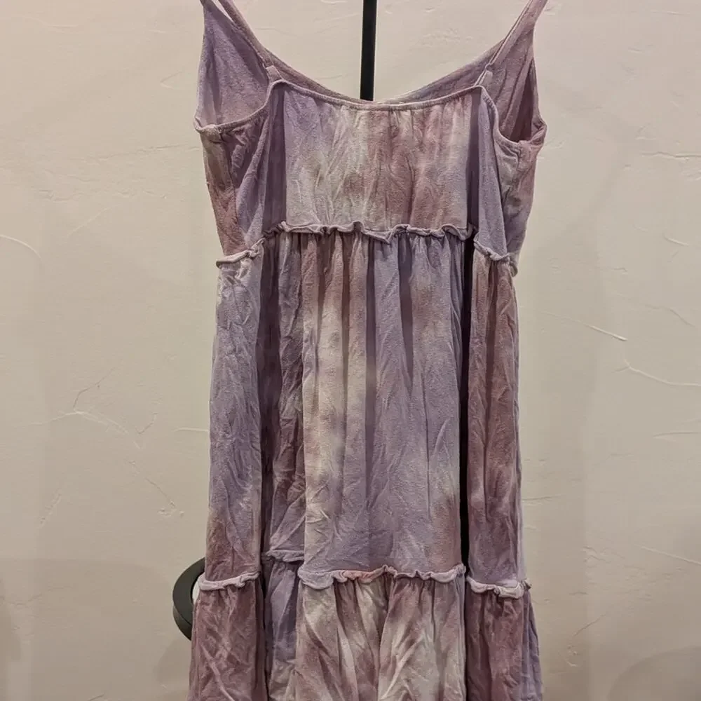 Pink Rose Lavender Tie-Dye Dress - Picture 2 of 3